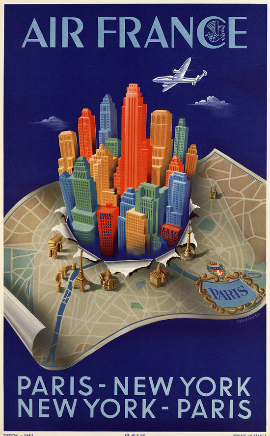 Poster - Air France New York > Paris