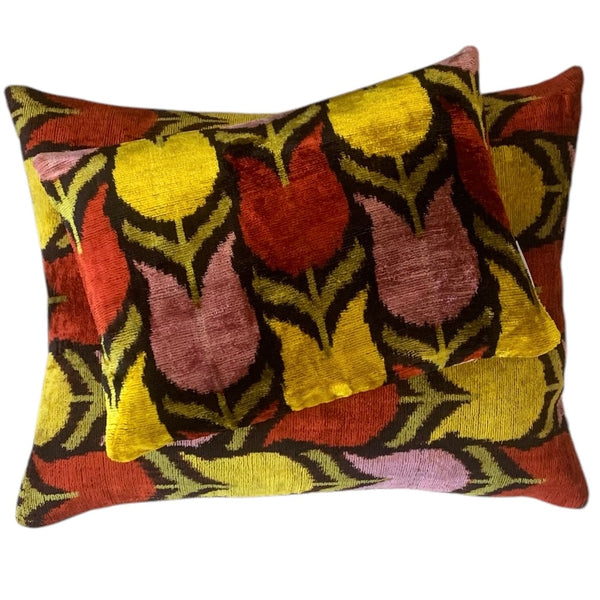 Silk Velvet Cushion N. 736 Tulips