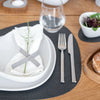 Curve Leather Placemats - Black