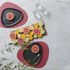 Curve Leather Placemats - Raspberry