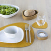 Curve Leather Placemats - Curry
