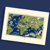 Poster - Air France Planisphere (Blue)