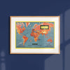 Poster - Air France Planisphere (Orange)
