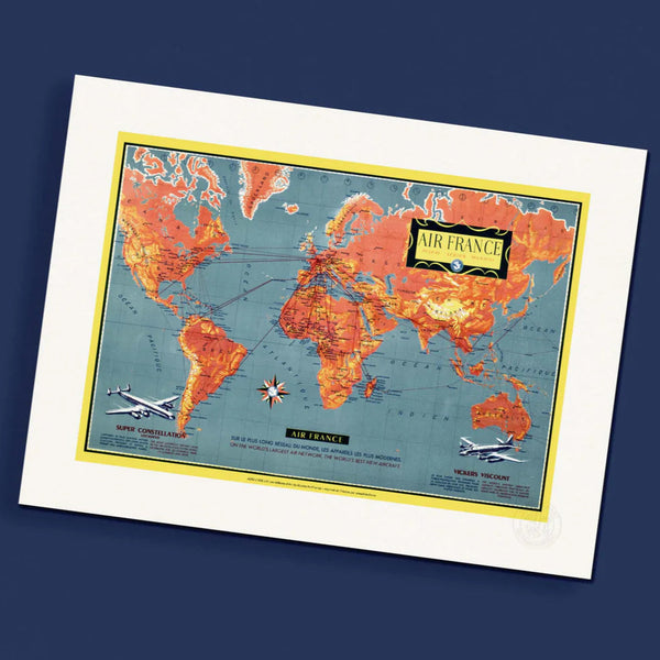 air france world map