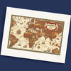 Poster - Air France Planisphere (Creme)