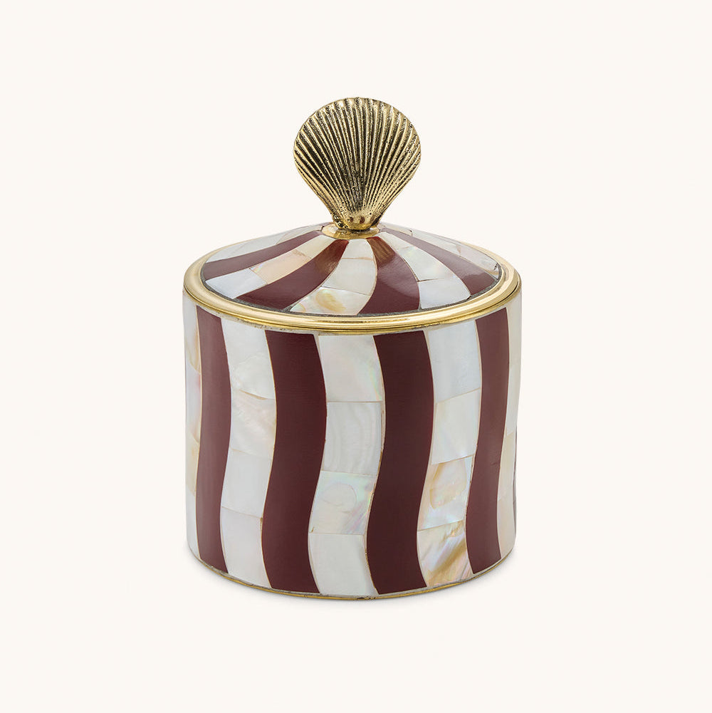 Abby Shell Brass Box