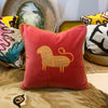 Menagerie Velvet Cushion - Dusty Pink