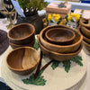 Live Edge Teak Wood Nesting Bowls