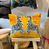 Silk Velvet Cushion N. 700 - Amber Zebra