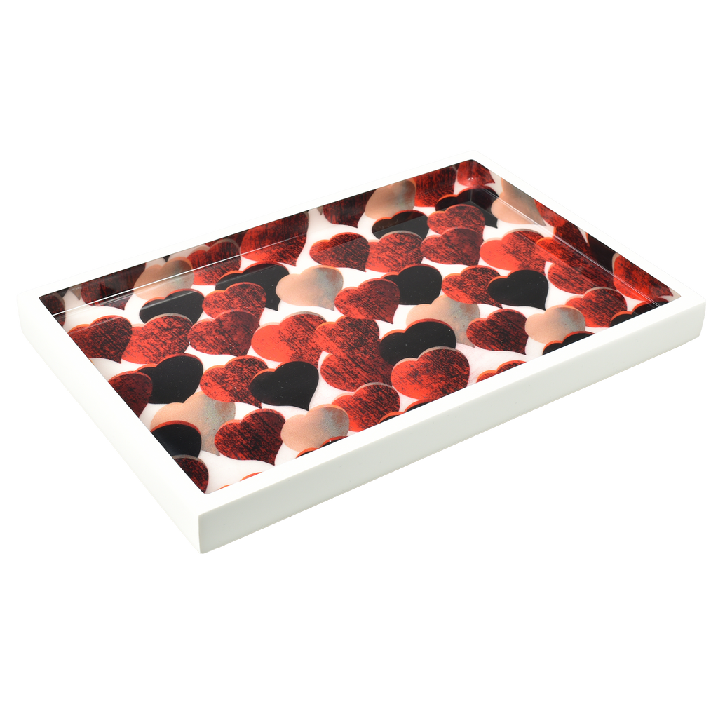 Lacquer Vanity Tray - Hearts