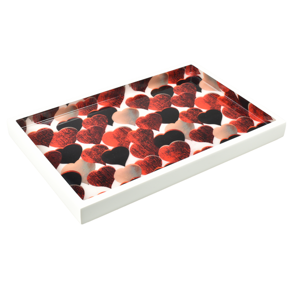 Lacquer Vanity Tray - Hearts