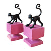 pink monkey bookend at details by mr k