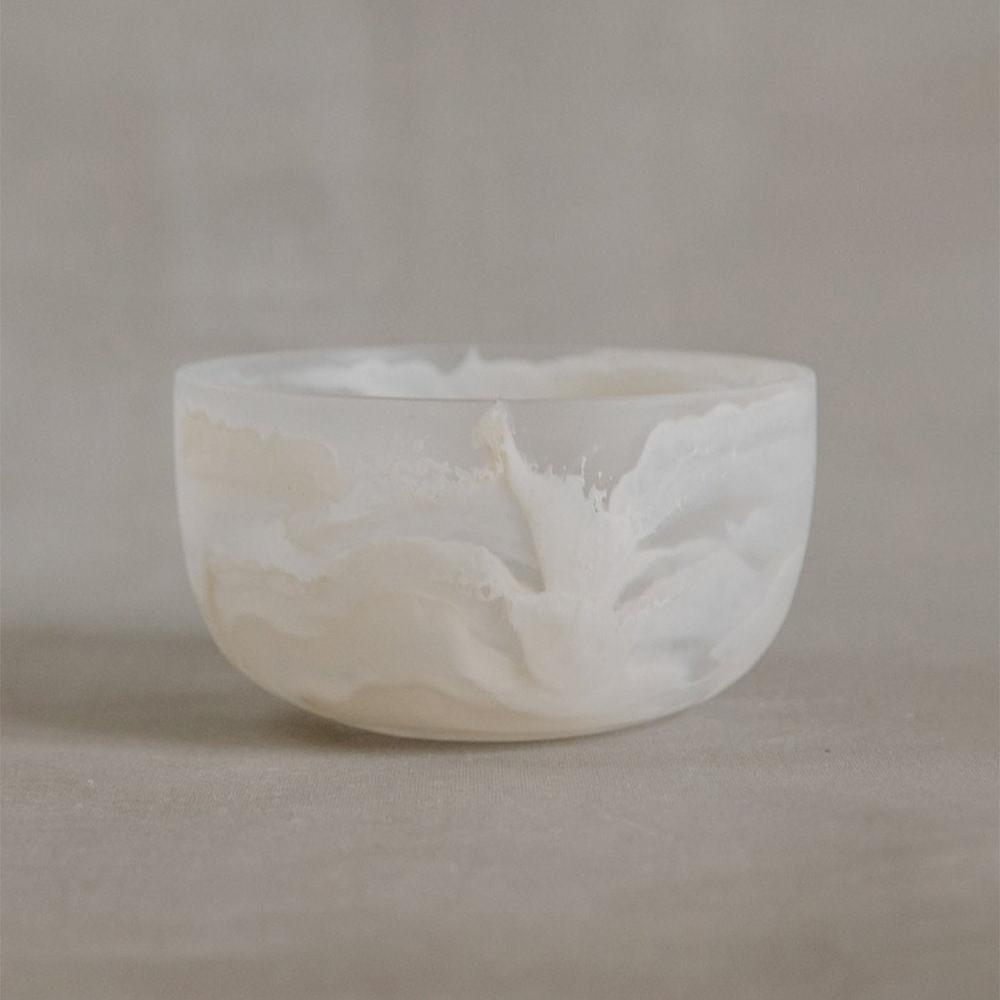 Modern Resin Bowl - Oat Marble