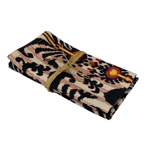 Ikat Black Napkins X 2