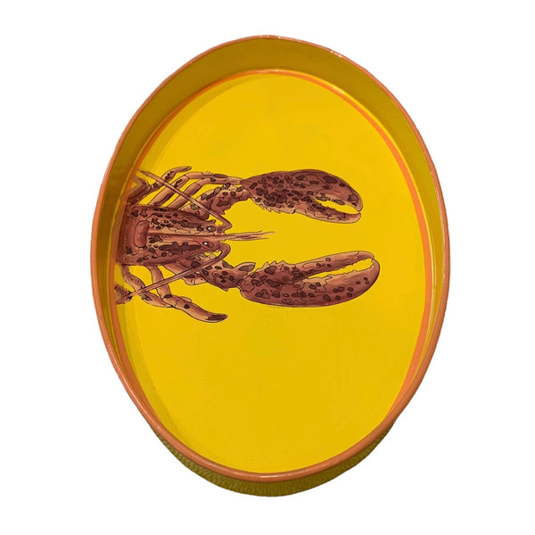 Handpainted Iron Tray - Lobster