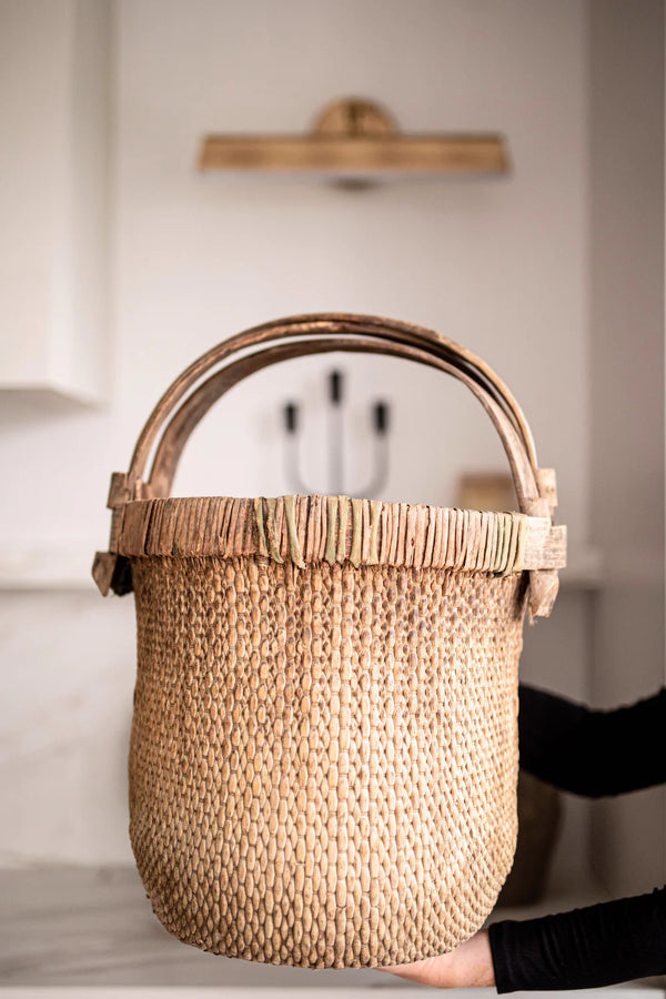 Atelier Basket with Wood Handle