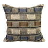 Linen & Velvet Cushion - Steel Blue