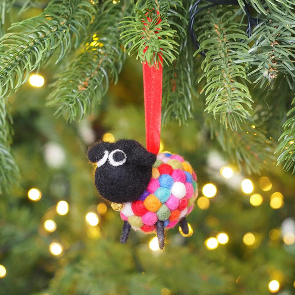 Felt Ornament - Sheep Multi-Colour