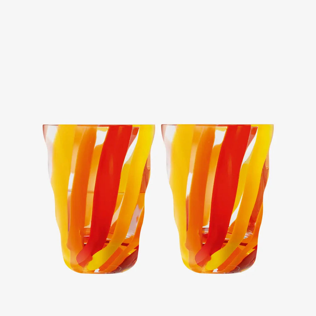 Folk Tumbler X 2 - Orange/Red/Yellow