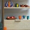 Folk Vase 19 - Blue/Orange/White