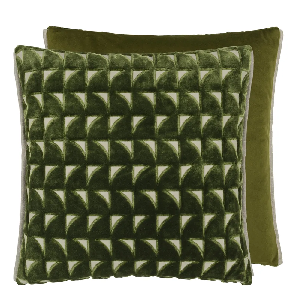 Marquise Velvet Cushion - Fern