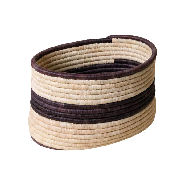 Kasese Oval Basket - Wide Stripe