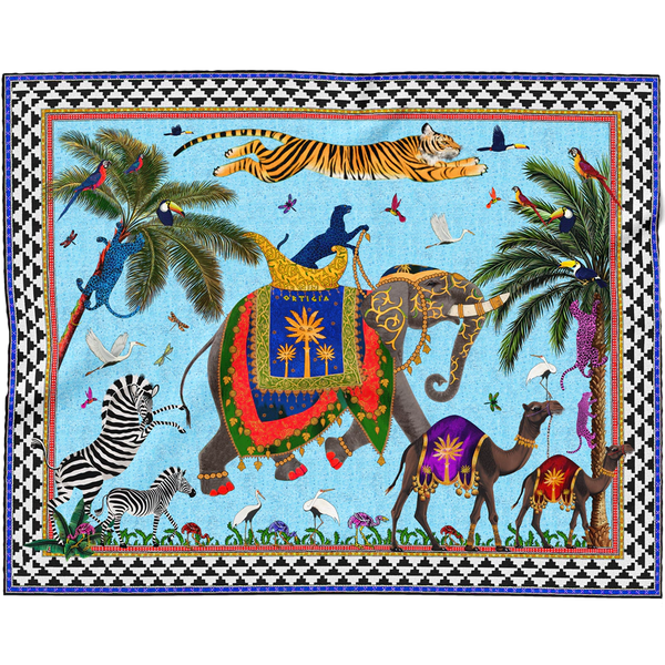 Flying Tiger Pareo / Scarf - Celeste Blue