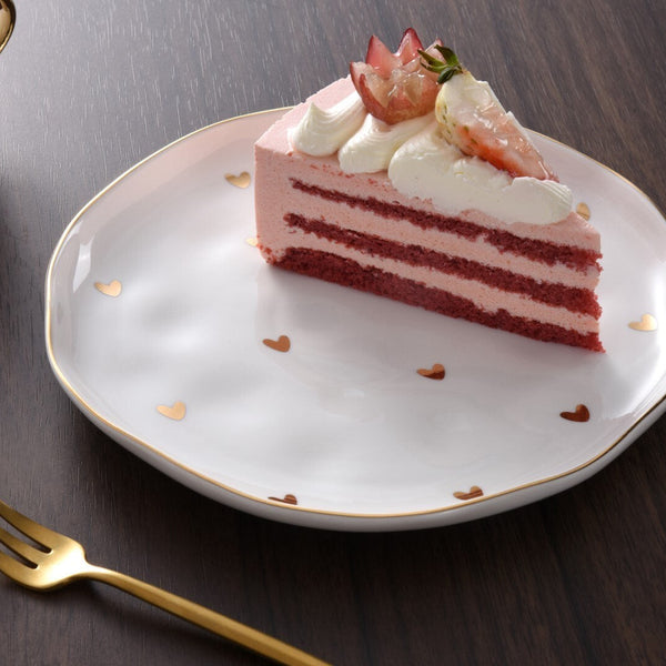 Hearts Dessert Plate