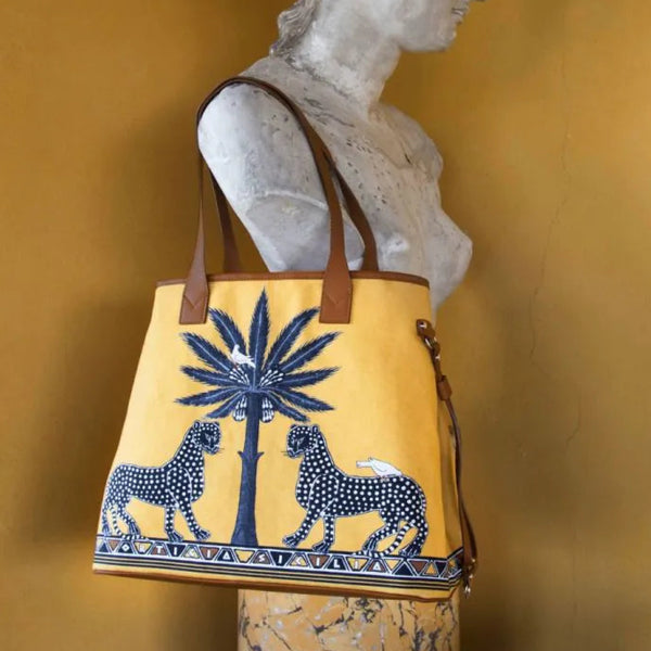 Ortigia Gattopardo Canvas Tote