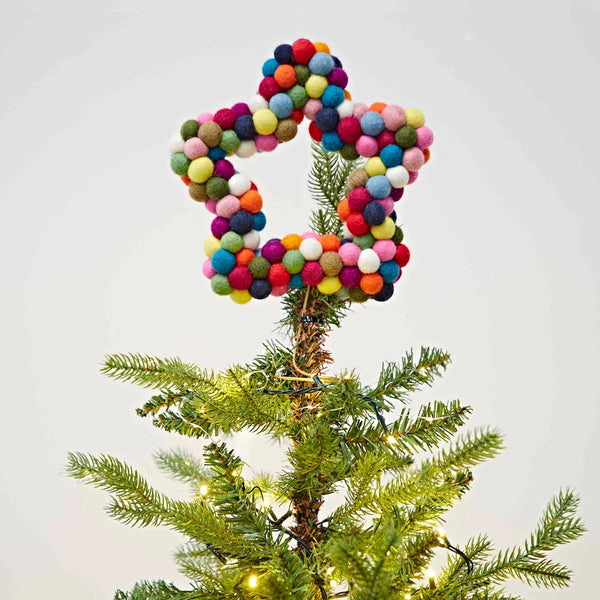 Felt Tree Topper - PomPom
