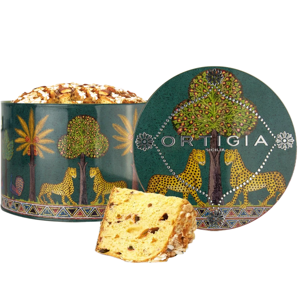 Mandarin Panettone in Green Tin