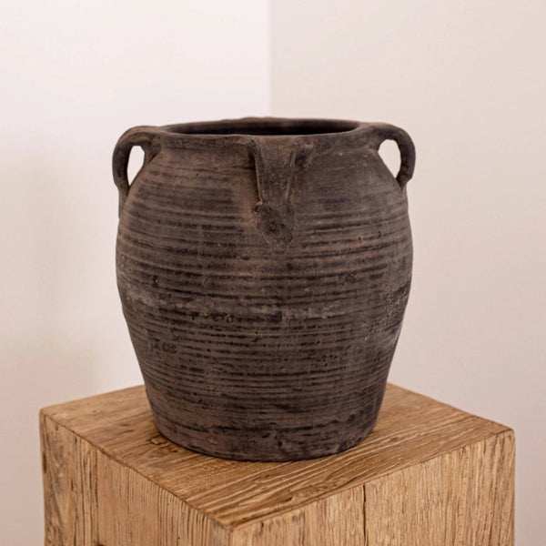 Atelier Grey Pot with Four Handles