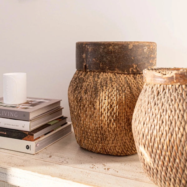 Atelier Basket with Wood Band