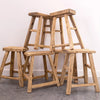 Salvaged Elm Wood Stool - Square