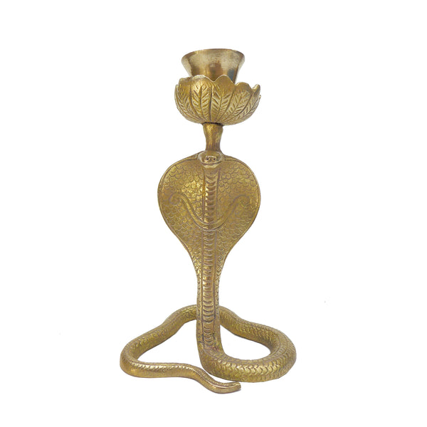 Dakota brass snake candle holder | Doing Goods