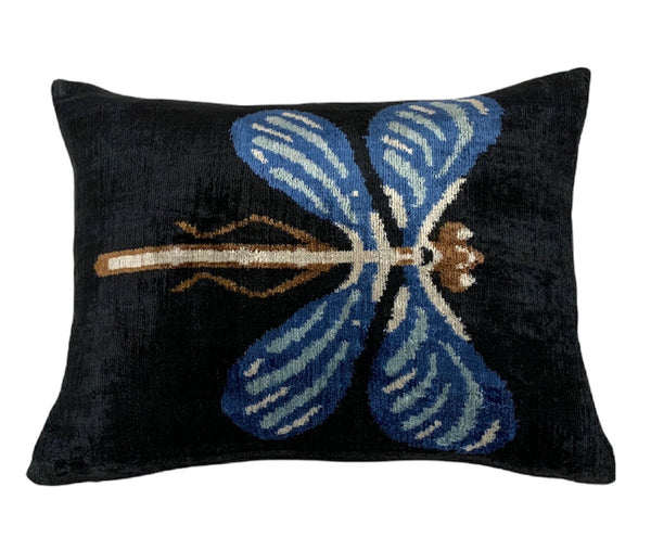Silk Velvet Cushion N. 570 - Dragonfly