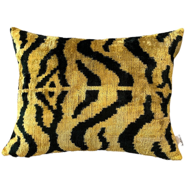 Silk Velvet Cushion N. 584 - Tiger Stripe