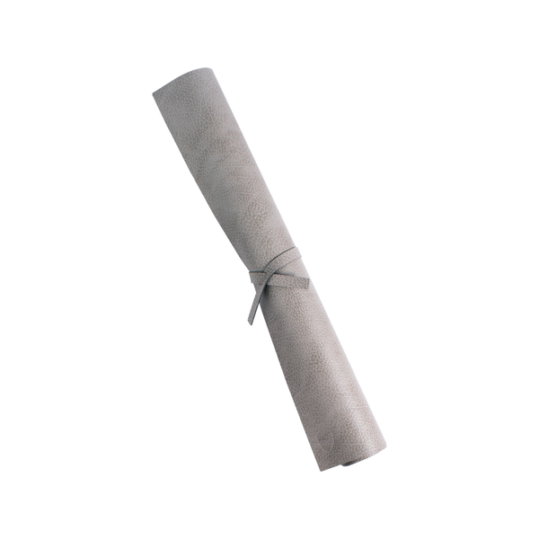 Leather Runner - Light Grey