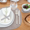 Curve Leather Placemats - Warm Grey