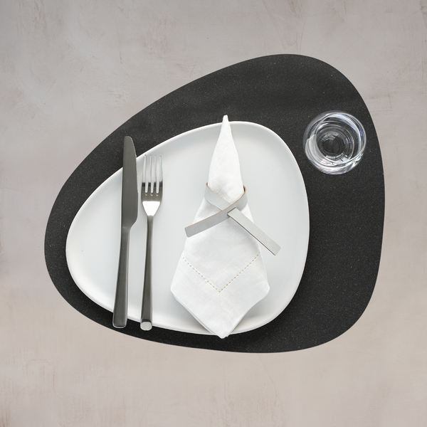 Curve Leather Placemats - Core Black