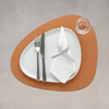 curve leather placemat raw nature