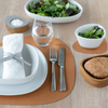 curve leather placemat raw nature