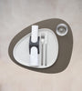 Curve Leather Placemats - Serene Moss