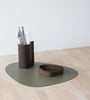Curve Leather Placemats - Serene Moss