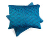 S.Maria Turquoise Blue Huipul Cushion | Tone Textiles