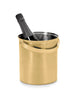 Brushed Steel Gold Ice Bucket