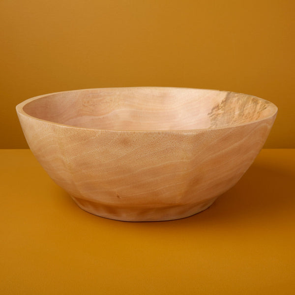 Mango Wood Curved Salad Bowl