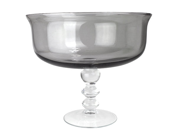 Ingrid Tall Glass Bowl Smoke | JF Reborn