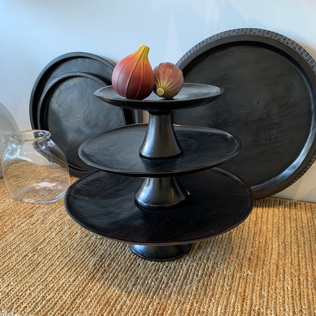 Dulang Pedestal Trays - Black