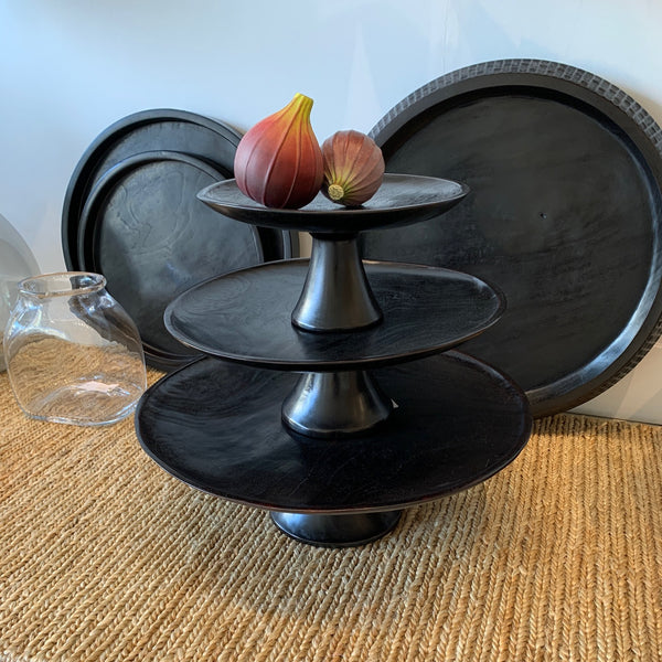 Dulang Pedestal Trays - Black